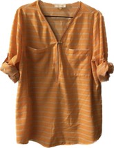 Medium - Orange Striped Calvin Klein Professional Top [Clothing 130] - £11.88 GBP