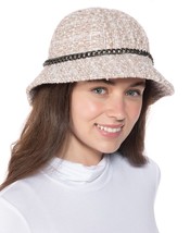 allbrand365 designer Womens Chain Trim Cloche Hat,Pale Pink,One Size - £43.46 GBP
