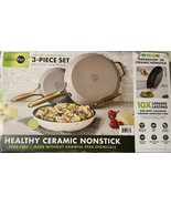 GreenPan Thermolon 9G Ceramic Nonstick 3 Piece 8in,10in,12in Frypans - €65,10 EUR