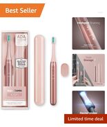 Rechargeable Electric Toothbrush: 2 Modes, Smart Timer &amp; Elegant Blush D... - $49.45