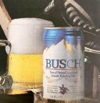 1986 Busch Beer Hockey Advertisement Brewery Vintage Head For The Mounta... - $24.99