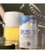 1986 Busch Beer Hockey Advertisement Brewery Vintage Head For The Mounta... - €21,39 EUR