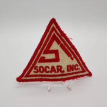 Vintage Socar Inc Red on White Triangle Uniform or Jacket or Hat Sew-on ... - £11.50 GBP