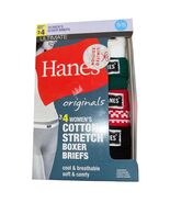 Hanes Original 4-Pair Womens Boxer Brief Panties Cotton Blend Stretch S/5  - $436.18 MXN