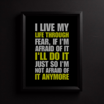 Motivational Quotes Fear Quotes Life Quotes Life Wall Art Life Poster Dorm Decor - £3.92 GBP