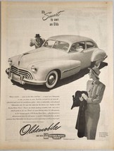 1947 Print Ad Oldsmobile 2-Door Car with White Sidewalls Olds Hydra Matic Drive - £15.47 GBP
