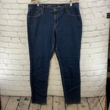 Ava Viv Blue Jeans Denim Womens Plus Sz 18W Skinny Dark Wash - £19.83 GBP