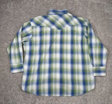 Vintage Rustler Shirt Men 2XL Western Pearl Snap Sawtooth Pocket Silver  - £12.78 GBP