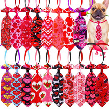 50pcs Valentine&#39;s Day Small Dog Neckties Pet Puppy Love Ties Grooming Collars - $38.25