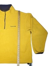 Vintage USA Made Timberland 1/4 Zip Yellow Fleece Size Men’s XL - £31.65 GBP