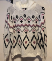 No Boundaries Juniors Hooded Sweater Aztec Design sz XXL (19) White Multicolor - £8.44 GBP