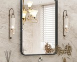Dumos 30X22-Inch Matte Large Mirror, Rounded Rectangular Bathroom Mirror... - £32.86 GBP
