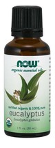 Essential Oil Organic Eucalyptus Globulus 100% Pure, Vegan 1 oz - Now Foods - £6.31 GBP