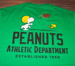 Peanuts SNOOPY &amp; WOODSTOCK ATHLETIC DEPARTMENT Est 1950 T-Shirt MENS XL NEW - $19.80