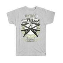 Vintage Rock And Roll Classic Wall Print Hand Sign : Gift T-Shirt Guitar Music L - $17.99