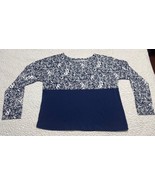 Lilly Pulitzer Finn Top High Tide Navy Gday Mate Size L NWOT - $547.57 MXN