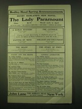 1902 John Lane the Bodley Head Ad - Bodley Head Spring Announcements - $18.49