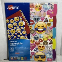 Avery 24974 5 Big Tab Reversible File Divider Multicolor, Emoji - £6.17 GBP