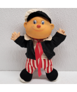 Vintage Dan Brechner Sailor Boy Doll Plush Toy 8&quot; Plastic Head Striped P... - $363.02 MXN