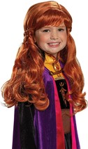 Disguise Frozen 2 Anna Bambino Rosso Parrucca Nuovo - $185.87 MXN