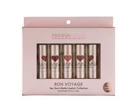 MANNA KADAR 5PC Semi-Matte Lipstick Collection Vitamin A &amp; E Lasting Pig... - $491.92 MXN