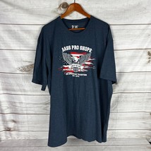 Bass Pro Shops Men&#39;s 3XL Blue T-Shirt Land of the Free American Traditio... - £8.65 GBP