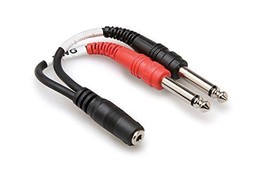 - - Stereo Mini 3.5Mm Female To 2X 1/4&quot; Mono Male Y-Cable - 6 In. - £15.97 GBP