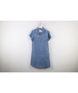 Vineyard Vines Womens Size 2 Margo Utility Chambray Denim Shirt Dress Blue - $79.15
