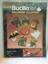 Bucilla Pre Cut Plastic Canvas Halloween Collection Ornaments set of 8 Garland - £27.12 GBP