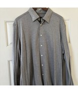 Eton Contemporary Shirt Men&#39;s XXL Silver Long Sleeve Classic Contemporary - £34.15 GBP