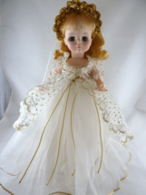 Vintage Madame Alexander #1546 Cinderella 14” Doll White Gown Gold accent - £31.28 GBP