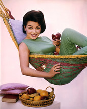 Annette Funicello great pose with fruit basket 1960&#39;s on hammock 16x20 Canvas - £55.94 GBP