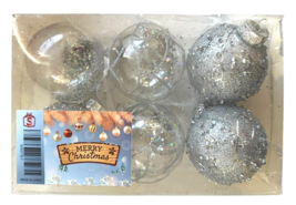 Christmas Ball Ornaments 3.15&quot; Shatterproof Clear Large Plastic Christma... - €21,64 EUR
