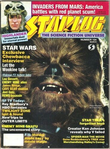 Starlog Magazine #104 Star Trek Wars Chewbacca Cover 1986 FINE- - $2.50