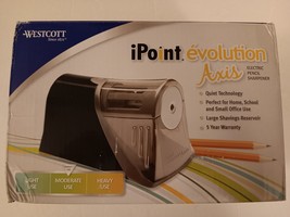 Westcott iPoint Evolution Axis Electric Pencil Sharpener Moderate Use Open Box - £31.96 GBP