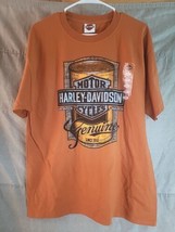 Harley Davidson Motorcycles Greenville SC T-Shirt Men’s L Orange - $14.84