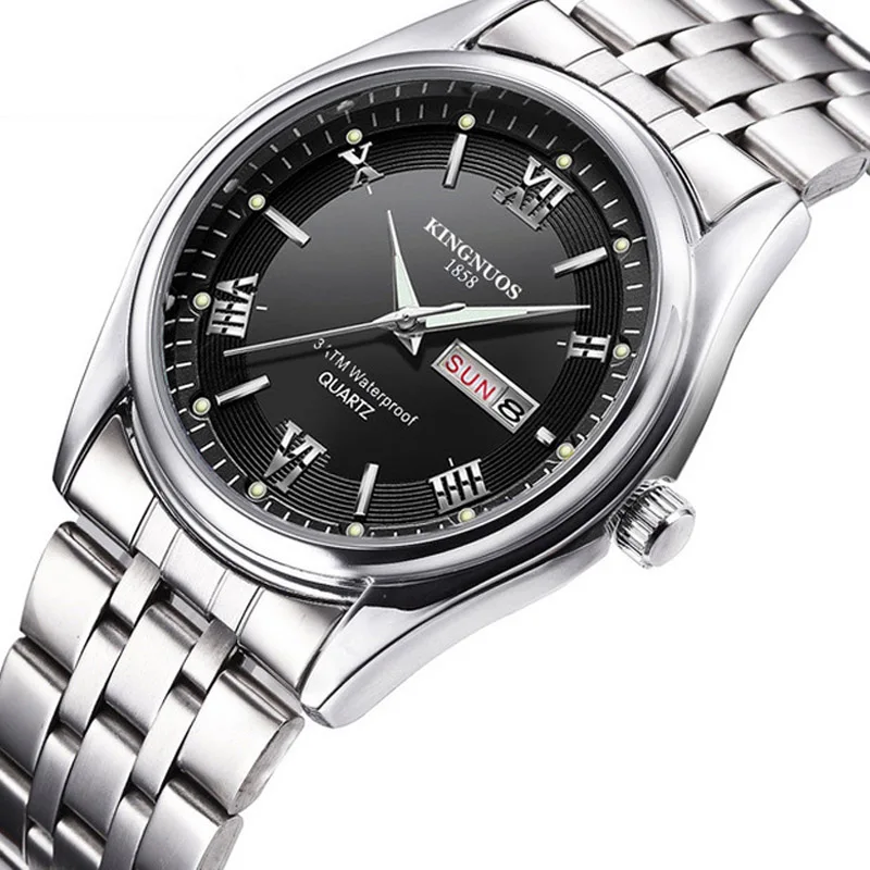 Men Watches Brand New Kingnuos Steel Waterproof Quartz Wrist Watch for M... - £17.78 GBP
