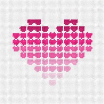 Pepita Needlepoint kit: Ombre Heart Shape, 7&quot; x 7&quot; - £39.50 GBP+
