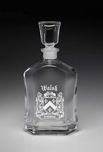 Walsh Irish Coat of Arms Whiskey Decanter (Sand Etched) - £43.06 GBP