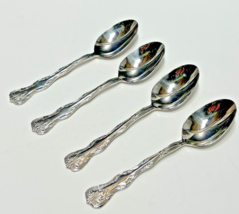 4 Reed &amp; Barton VICTORIA Stainless SOUP TABLESPOONS NEW Glossy 18/10 Sil... - £20.24 GBP