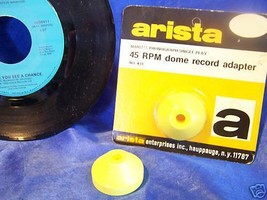 rigid 45 RPM DOME RECORD phonograph spindle ADAPTOR Arista 431 easy to use cone - £4.73 GBP