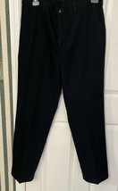 Haggar Black Straight Fit Flat-Front Dress Pants Mens Sz 34 x 32-see measurement - £12.59 GBP