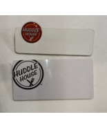 2 Huddle house, 1 old and 1 new style name tags. pre-owned. - $189.35 MXN