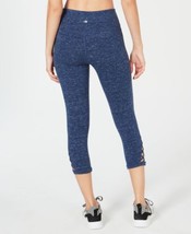 Ideology Womens Lattice Cutout Cropped Leggings X-Small Navy Srinity Sd - £19.75 GBP