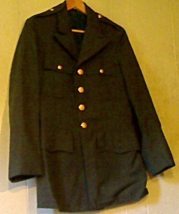 US Army Olive Green Size 36 Regular Dress Service Coat, Great Shape & Quality - $25.00