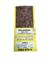 Ncaa Ticket Stub Iowa State @ Oklahoma Sooners Oct 26, 1985 Bosworth Champions - £19.66 GBP