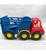 Vintage Byou Red Blue 1&#39; Construction Dump Truck Boy Children&#39;s Toy - $18.35 CAD