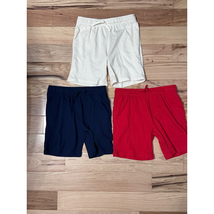 H&amp;M Pull On Shorts Girls 6x Lot of 3 Red White Blue Drawstring Elastic W... - $27.73