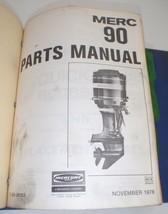 1978 Mercury Outboard Merc 90 HP Parts Manual Catalog - $13.98