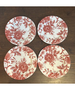 Royal Stafford Floral Peony Red Dinner Plates Set Of 4 New - £62.75 GBP